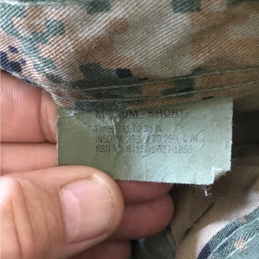 Marine corps woodland marpat combat trousers size medium short excellent